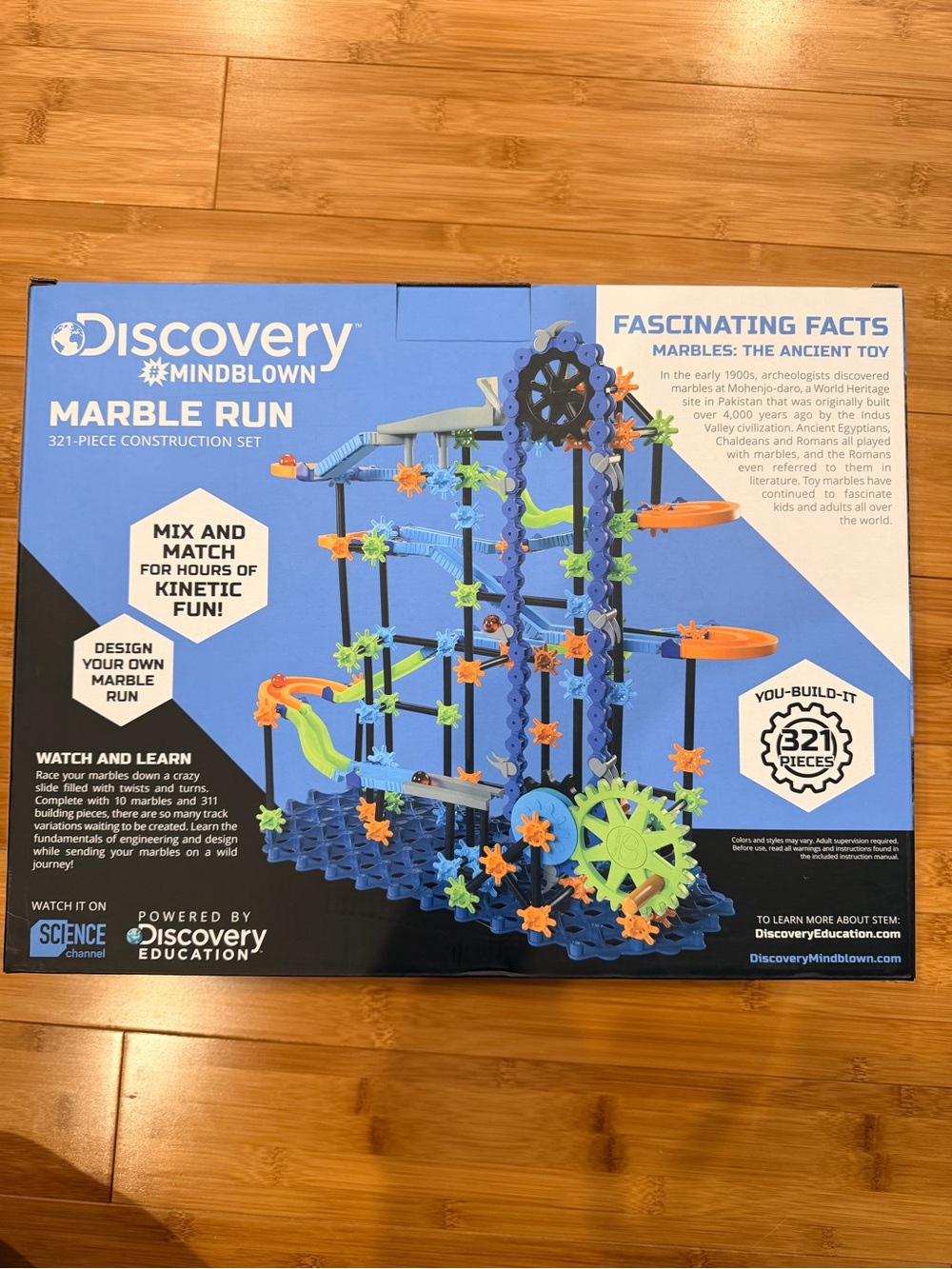NEW! Discovery Mindblown Marble Run – 321-Piece STEM Construction Set - Picture 2 of 4